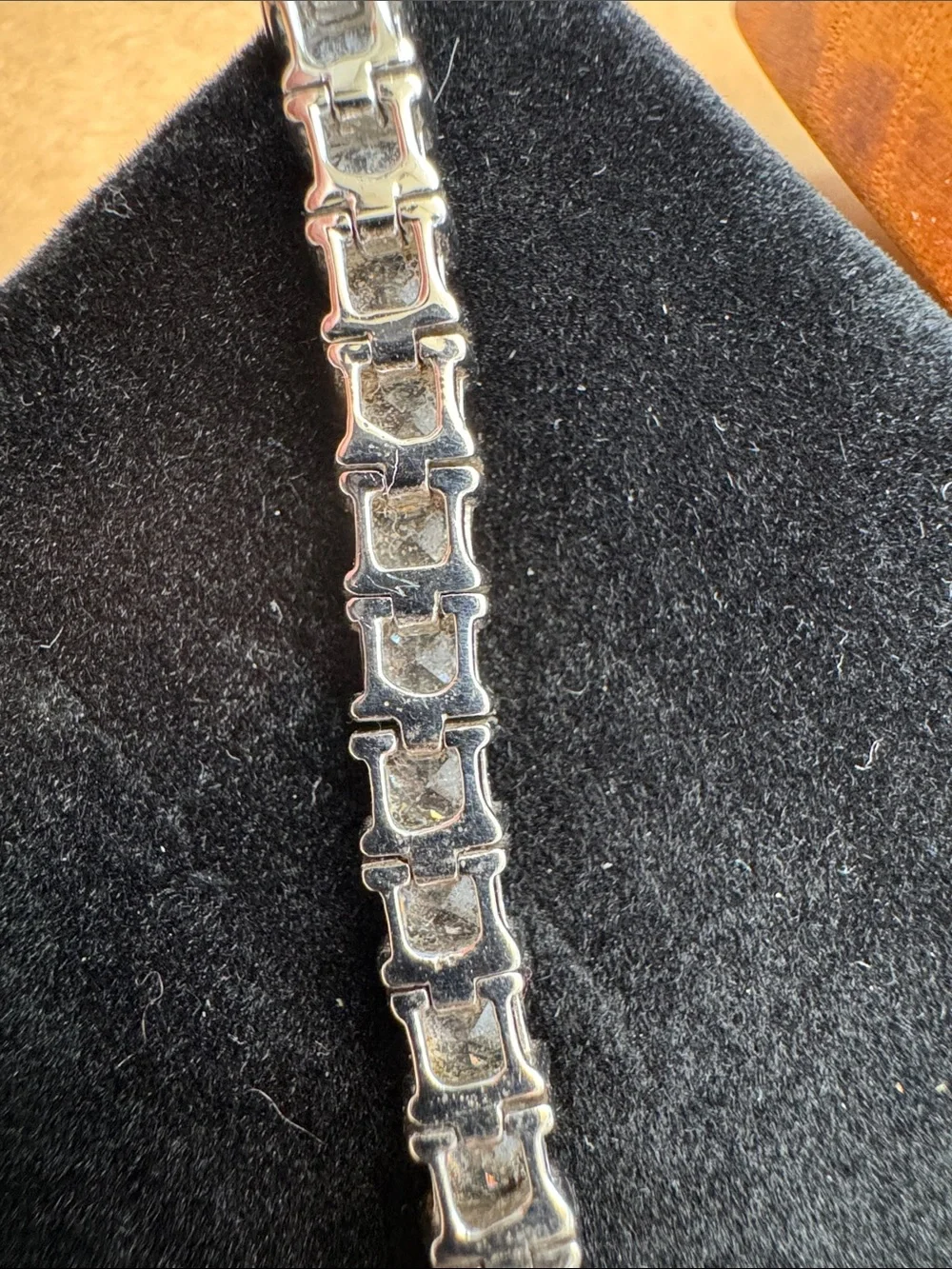 Sterling Silver Crystal Tennis Bracelet - Clear White Stones